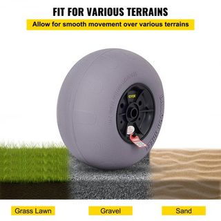 Ruedas de Playa Inflables, Neumáticos de Arena de Reemplazo de 33 cm, Neumáticos de TPU para Carro de Kayak, Carro de Canoa y Buggy con Bomba de Aire Gratis, Paquete de 2