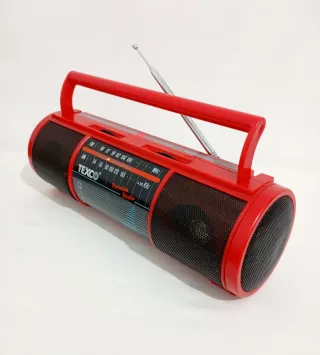 Radio TEXCO Portátil Roja Vintage