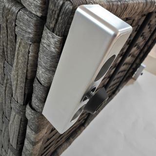 Baúl de Jardín en Rattan PE, Cassapanca de Exterior con Patas Antideslizantes y Revestimiento Interno de Tela Impermeable, 76X45X48Cm, Gris