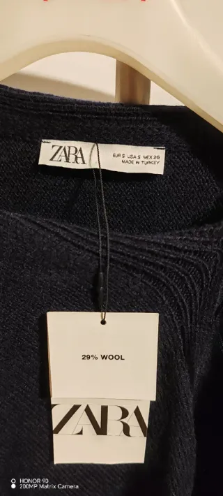 Poncho Zara Azul Talla Única