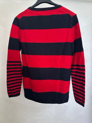 Maglia Tommy Hilfiger donna a righe rosse e nere