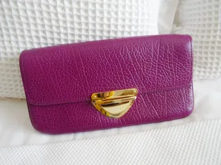 Bolso Piel Bimba y Lola Morado Dorado