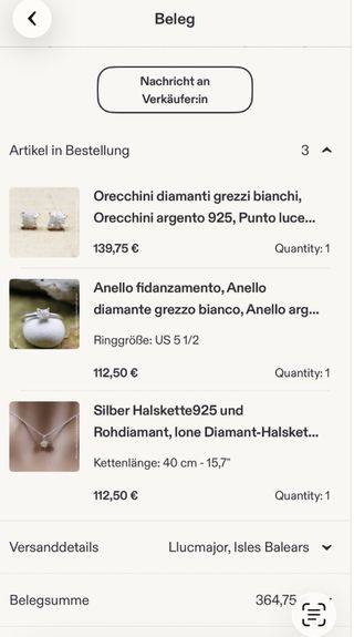 Pendientes Diamante Bruto Blanco Auténtico