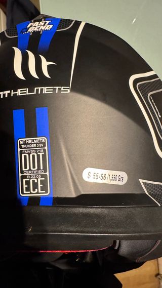 Casco moto MT Helmets con intercomunicador talla S