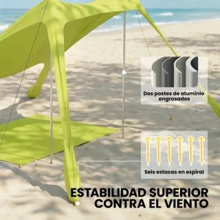 Carpa Playa Plegable UPF50+ con Esterilla