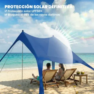 Carpa de Playa Plegable UPF50+ con Esterilla