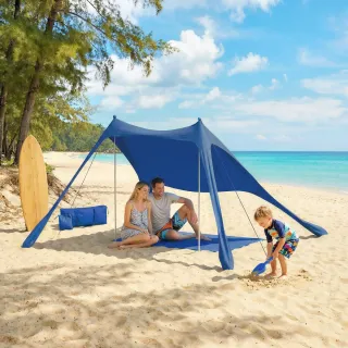 Carpa de Playa Plegable UPF50+ con Esterilla