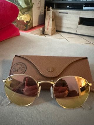 Occhiali Ray-Ban Rotondi Oro Rosa