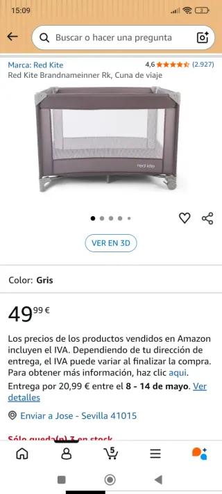 Sin abrir!!!Cuna de viaje Red Kite Sleeptight