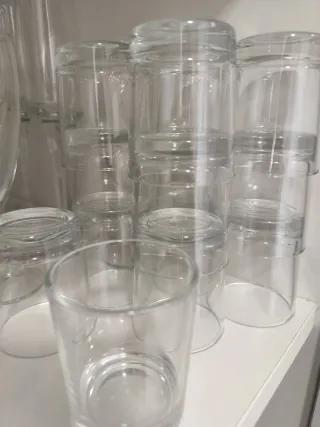 Juego 14 vasos cristal