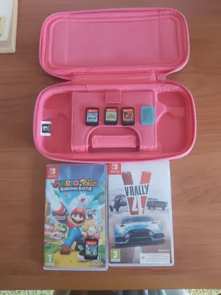 Custodia e 4 giochi Nintendo Switch