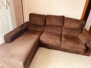 Sofá marrón tela. Regalo con la compra de mueble