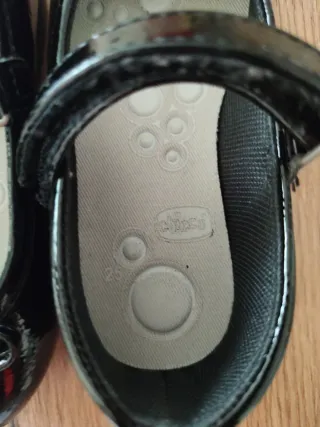 Ballerine nere lucide bimba con fiore