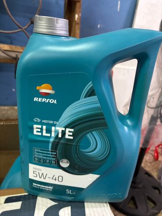 Aceite Repsol Elite 5W-40 5L diesel 4 garrafas