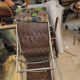 Tumbona plegable años 70