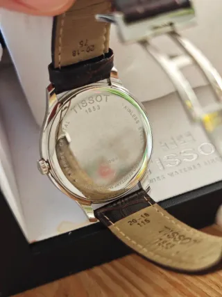 Tissot Tradition Reloj de Cuero Blanco