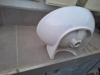 Lavabo de porcelana blanco