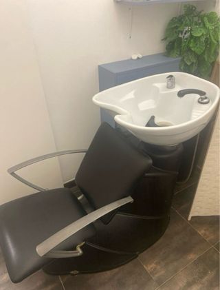 Lavacabezas profesional negro y blanco