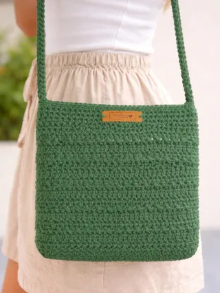 Bolso de crochet verde