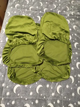 Fundas de silla de terciopelo verde