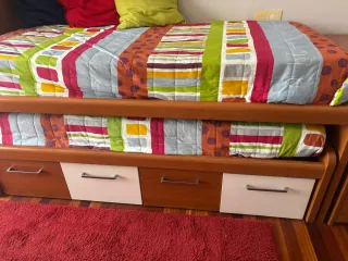 Cama nido con cajones y colchones