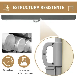 Toldo Lateral Retráctil Beige 300x180cm