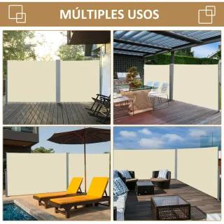Toldo Lateral Retráctil Beige 300x180cm