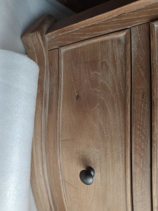 Mesita de noche de madera estilo Provenza