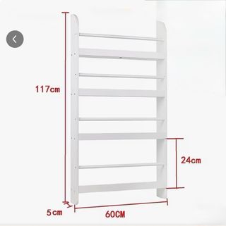 Estantería blanca para libros infantiles