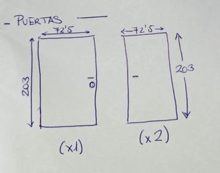 3 Puertas Blancas de Interior. Ya desmontadas