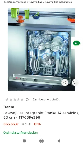 lavavajillas franke integrable