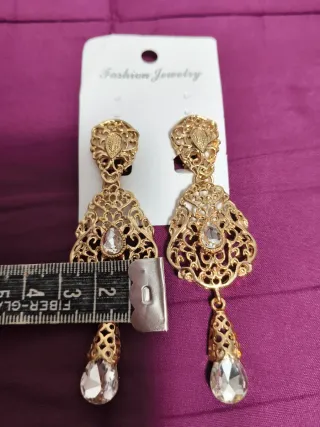 Aderezo Fallera Dorado con Cristales