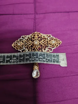 Aderezo Fallera Dorado con Cristales