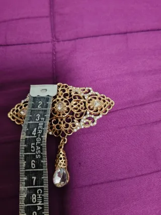 Aderezo Fallera Dorado con Cristales