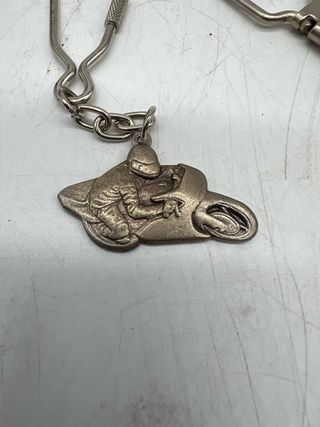 Portachiavi vintage moto e medaglione FIM