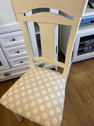 Mesa extensible madera 1.60 + 6 sillas