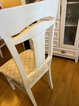 Mesa extensible madera 1.60 + 6 sillas