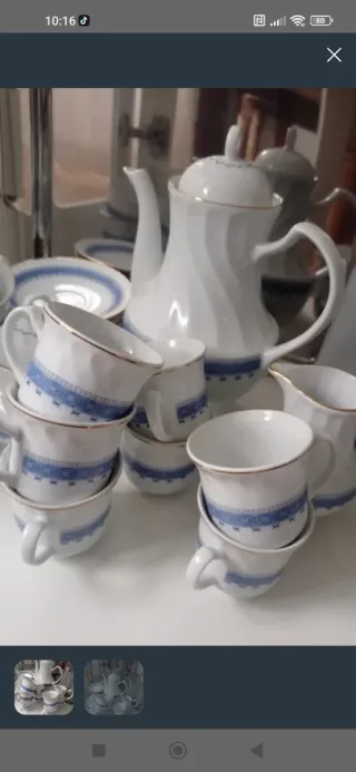 Juego de café de porcelana
