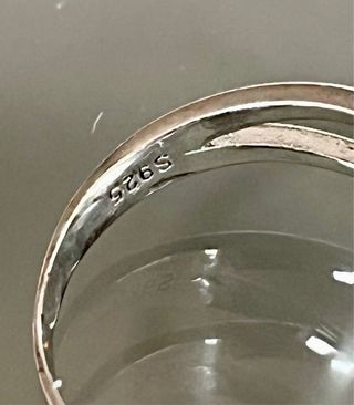 Anello doppio argento 925 zirconi