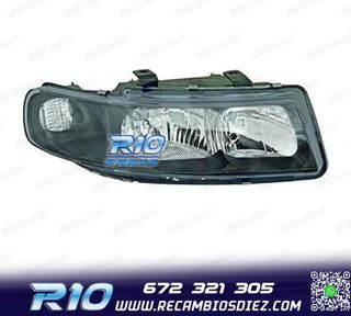 FARO DCH SEAT LEON TOLEDO 99-05 FONDO NEGRO