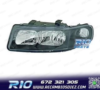 FARO IZQ SEAT LEON TOLEDO 99-05 FONDO NEGRO
