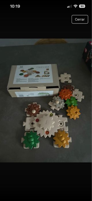 Juego de engranajes de madera