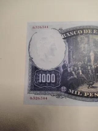 Facsímil 1000 pesetas 1931 El Banco de España
