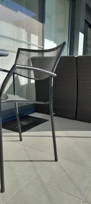 Mesa y 2 Sillas Terraza Metal