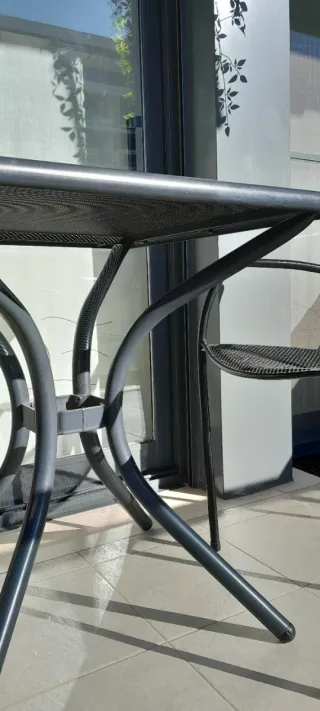 Mesa y 2 Sillas Terraza Metal