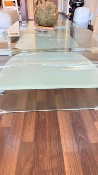 Mesa de centro de cristal moderna