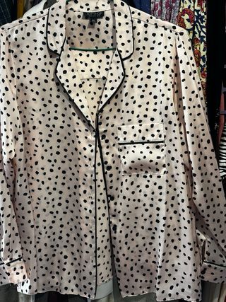 Blusa Pijamera Topshop Lunares