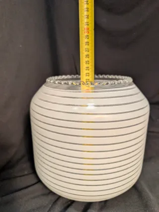 Tulipa Murano Vintage Cristal Opalino A Canne