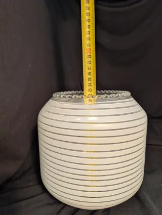 Tulipa Murano Vintage Cristal Opalino A Canne