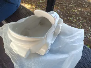 Figura cerámica coche antiguo